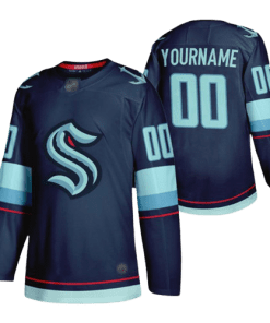 NHL Seattle Kraken Home Blue Jersey