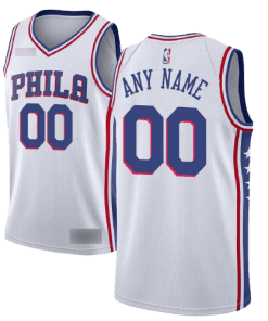 NBA Philadelphia 76ers White Team Jersey