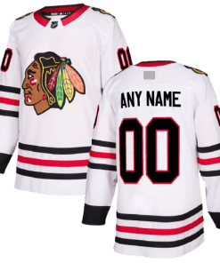 NHL Chicago Blackhawks Away White Team Jersey