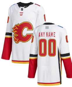 NHL Calgary Flames Away White Team Jersey