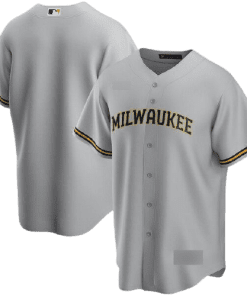 MLB Milwaukee Brewers Gray Road Team Jersey