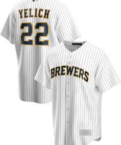 MLB Milwaukee Brewers White/Navy Alternate Team Jersey