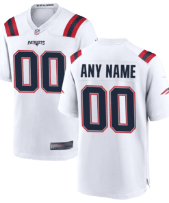 Nike New England Patriots Away White Team Stitched Jersey