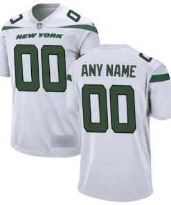 Nike New York Jets Away White Team Stitched Jersey