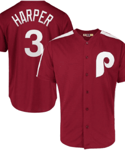 MLB Philadelphia Phillies Maroon Cooperstown Team Jersey