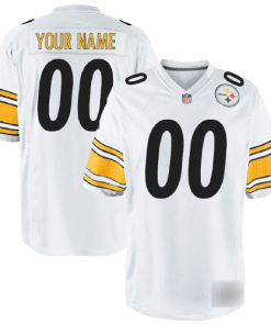 Nike Pittsburgh Steelers Away White Team Stitched Jersey