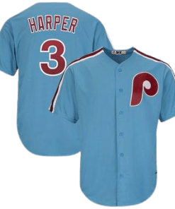 MLB Philadelphia Phillies Light Blue Cooperstown Team Jersey