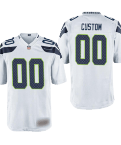 Nike Seattle Seahawks Away White Team Stitched Jersey