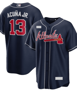 MLB Atlanta Braves Navy Alternate Name Jersey