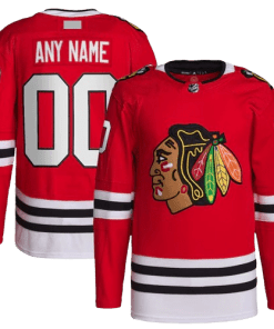 NHL Chicago Blackhawks Home Red Team Jersey