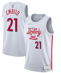 NBA Philadelphia 76ers White City Edition Team Jersey