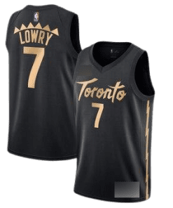 NBA Toronto Raptors Black and Gold Jersey