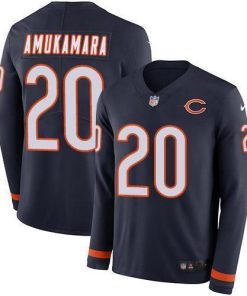 Men's Chicago Bears #20 Prince Amukamara Navy Blue Team Color Men's Stitched NFL Limited Therma Long Sleeve Jersey Men's