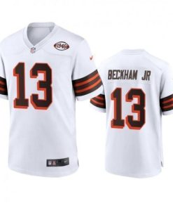 Men's Cleveland Browns #13 Odell Beckham Jr. Nike 1946 Collection Alternate Game Limited NFL Jersey - White Men's