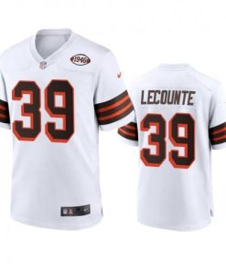 Men's Cleveland Browns #39 Richard Lecounte Nike 1946 Collection Alternate Game Limited NFL Jersey - White Men's