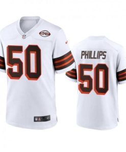Men's Cleveland Browns #50 Jacob Phillips Nike 1946 Collection Alternate Game Limited NFL Jersey - White Men's