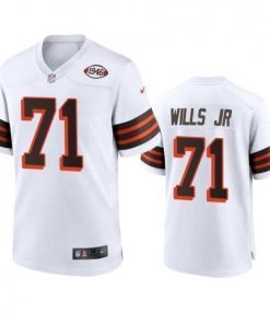 Men's Cleveland Browns #71 Jedrick Wills Jr. Nike 1946 Collection Alternate Game Limited NFL Jersey - White Men's