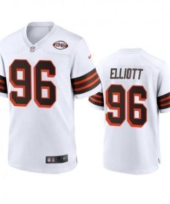Men's Cleveland Browns #96 Jordan Elliott Nike 1946 Collection Alternate Game Limited NFL Jersey - White Men's
