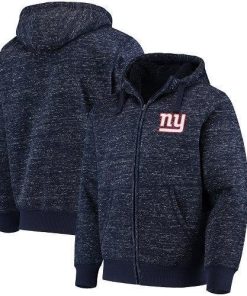 Men's New York New York Giants G-III Sports by Carl Banks Heathered Navy Discovery Sherpa Full-Zip Jacket Men's