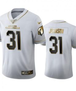 Arizona Arizona Cardinals #31 David Johnson Men's Nike White Golden Edition Vapor Limited NFL 100 Jersey Men's