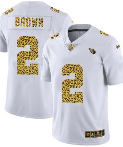 Arizona Cardinals #2 Marquise Brown Men's Nike Flocked Leopard Print Vapor Limited NFL Jersey White