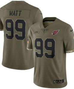 Arizona Cardinals #99 J.J. Watt Nike Men's 2022 Salute To Service Limited Jersey - Olive