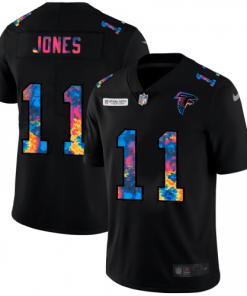 Atlanta Atlanta Falcons #11 Julio Jones Men's Nike Multi-Color Black 2020 NFL Crucial Catch Vapor Untouchable Limited Jersey Men's