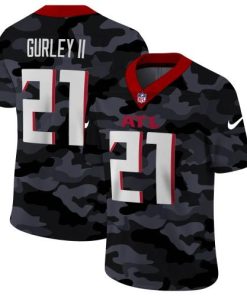 Atlanta Atlanta Falcons #21 Todd Gurley II Men's Nike 2020 Black CAMO Vapor Untouchable Limited Stitched NFL Jersey Men's
