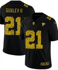 Atlanta Atlanta Falcons #21 Todd Gurley II Men's Nike Leopard Print Fashion Vapor Limited NFL Jersey Black Men's