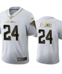 Atlanta Atlanta Falcons #24 Devonta Freeman Men's Nike White Golden Edition Vapor Limited NFL 100 Jersey Men's