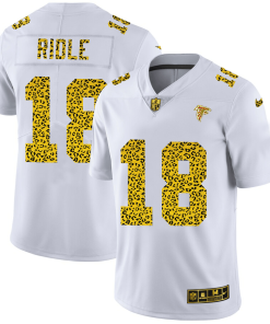 Atlanta Falcons #18 Calvin Ridley Men's Nike Flocked Leopard Print Vapor Limited NFL Jersey White
