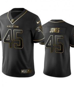 Atlanta Falcons #45 Deion Jones Men's Stitched NFL Vapor Untouchable Limited Black Golden Jersey Men's