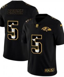 Baltimore Baltimore Ravens #5 Marquise Brown Nike Carbon Black Vapor Cristo Redentor Limited NFL Jersey Men's
