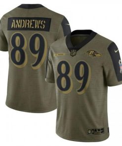 Baltimore Baltimore Ravens #89 Mark Andrews Olive Nike 2021 Salute To Service Limited Player Jersey Men's