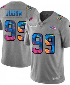 Baltimore Baltimore Ravens #99 Matthew Judon Men's Nike Multi-Color 2020 NFL Crucial Catch NFL Jersey Greyheather Men's