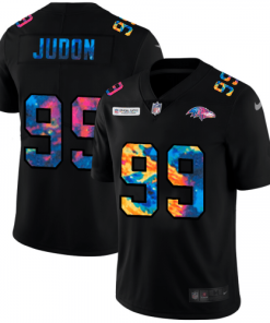 Baltimore Baltimore Ravens #99 Matthew Judon Men's Nike Multi-Color Black 2020 NFL Crucial Catch Vapor Untouchable Limited Jersey Men's