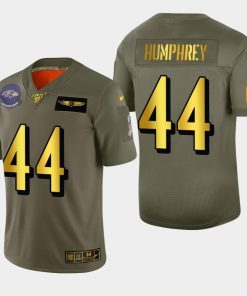 Baltimore Ravens #44 Marlon Humphrey Men's Nike Olive Gold 2019 Salute To Service Limited NFL 100 Jersey