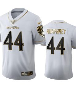 Baltimore Ravens #44 Marlon Humphrey Men's Nike White Golden Edition Vapor Limited NFL 100 Jersey