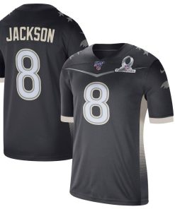 Baltimore Ravens #8 Lamar Jackson Men's Nike 2020 AFC Pro Bowl Game Jersey Anthracite