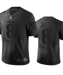Baltimore Ravens #8 Lamar Jackson Men's Nike Black NFL MVP Limited Edition Jersey