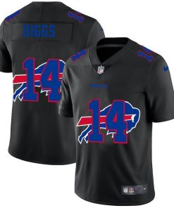 Buffalo Bills #14 Stefon Diggs Men's Nike Team Logo Dual Overlap Limited NFL Jersey Black