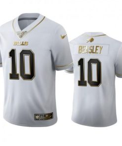 Buffalo Buffalo Bills #10 Cole Beasley Men's Nike White Golden Edition Vapor Limited NFL 100 Jersey Men's