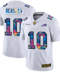 Buffalo Buffalo Bills #10 Cole Beasley Men's White Nike Multi-Color 2020 NFL Crucial Catch Limited NFL Jersey Men's