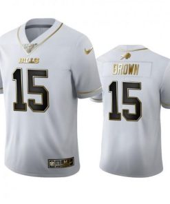 Buffalo Buffalo Bills #15 John Brown Men's Nike White Golden Edition Vapor Limited NFL 100 Jersey Men's