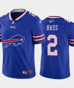 Buffalo Buffalo Bills #2 Tyler Bass Royal Blue Men's Nike Big Team Logo Vapor Limited NFL Jersey Men's