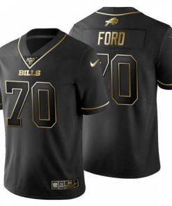Buffalo Buffalo Bills #70 Cody Ford Men's Nike Black Golden Limited NFL 100 Jersey Men's