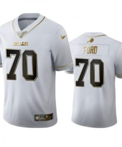 Buffalo Buffalo Bills #70 Cody Ford Men's Nike White Golden Edition Vapor Limited NFL 100 Jersey Men's