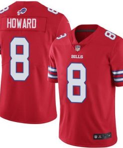 Buffalo Buffalo Bills #8 O. J. Howard Red Men's Stitched NFL Limited Rush Jersey Men's