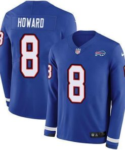 Buffalo Buffalo Bills #8 O. J. Howard Royal Blue Team Color Men's Stitched NFL Limited Therma Long Sleeve Jersey Men's