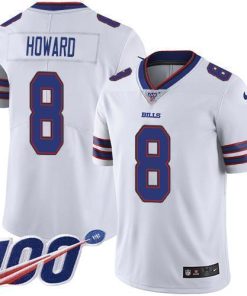 Buffalo Buffalo Bills #8 O. J. Howard White Men's Stitched NFL 100th Season Vapor Limited Jersey Men's